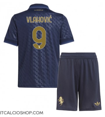 Juventus Dusan Vlahovic #9 Terza Maglia Bambino 2024-25 Manica Corta (+ Pantaloni corti)